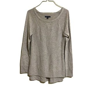 American Eagle Outfitters, Boat Neckline, Long Sleeves Sweater, Heather Beige, M